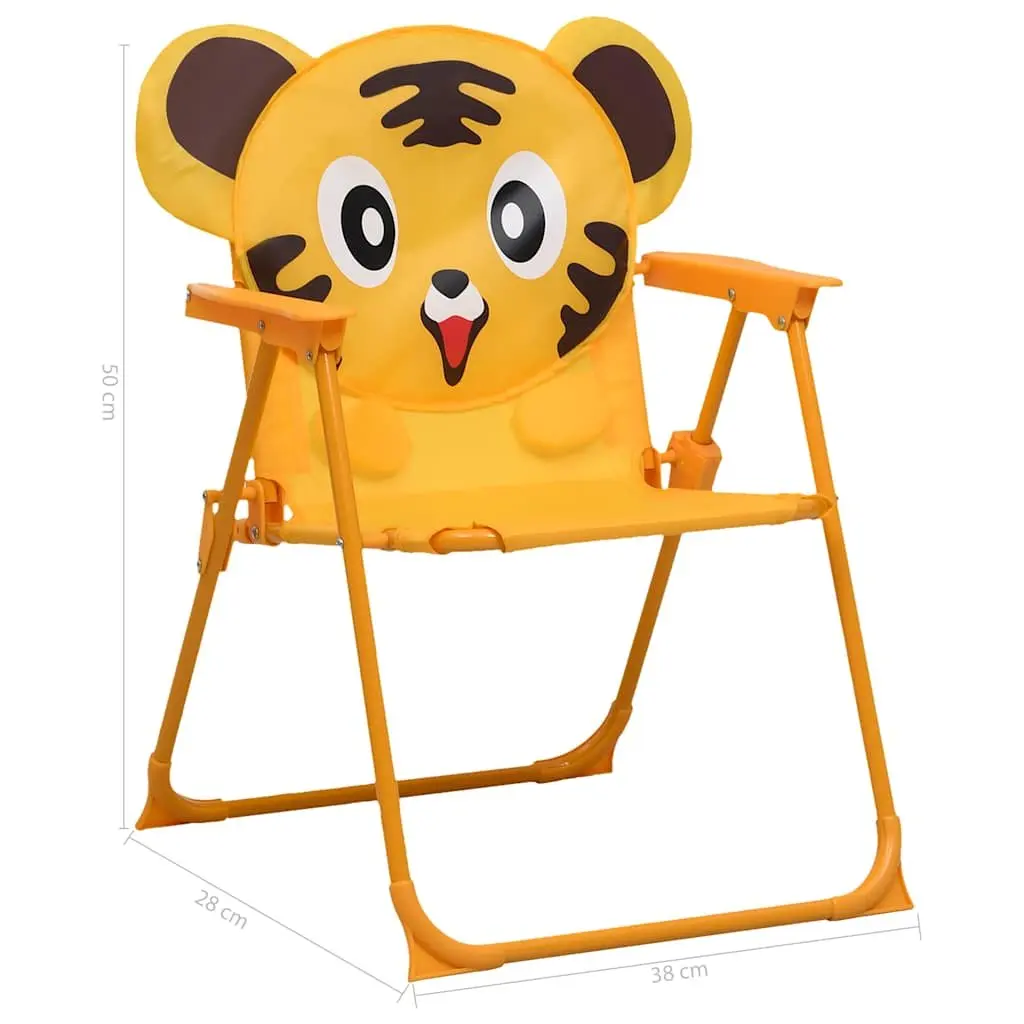 Kids Garden Bistro Set 3 Piece Yellow Outdoor Furniture Table Chairs Parasol