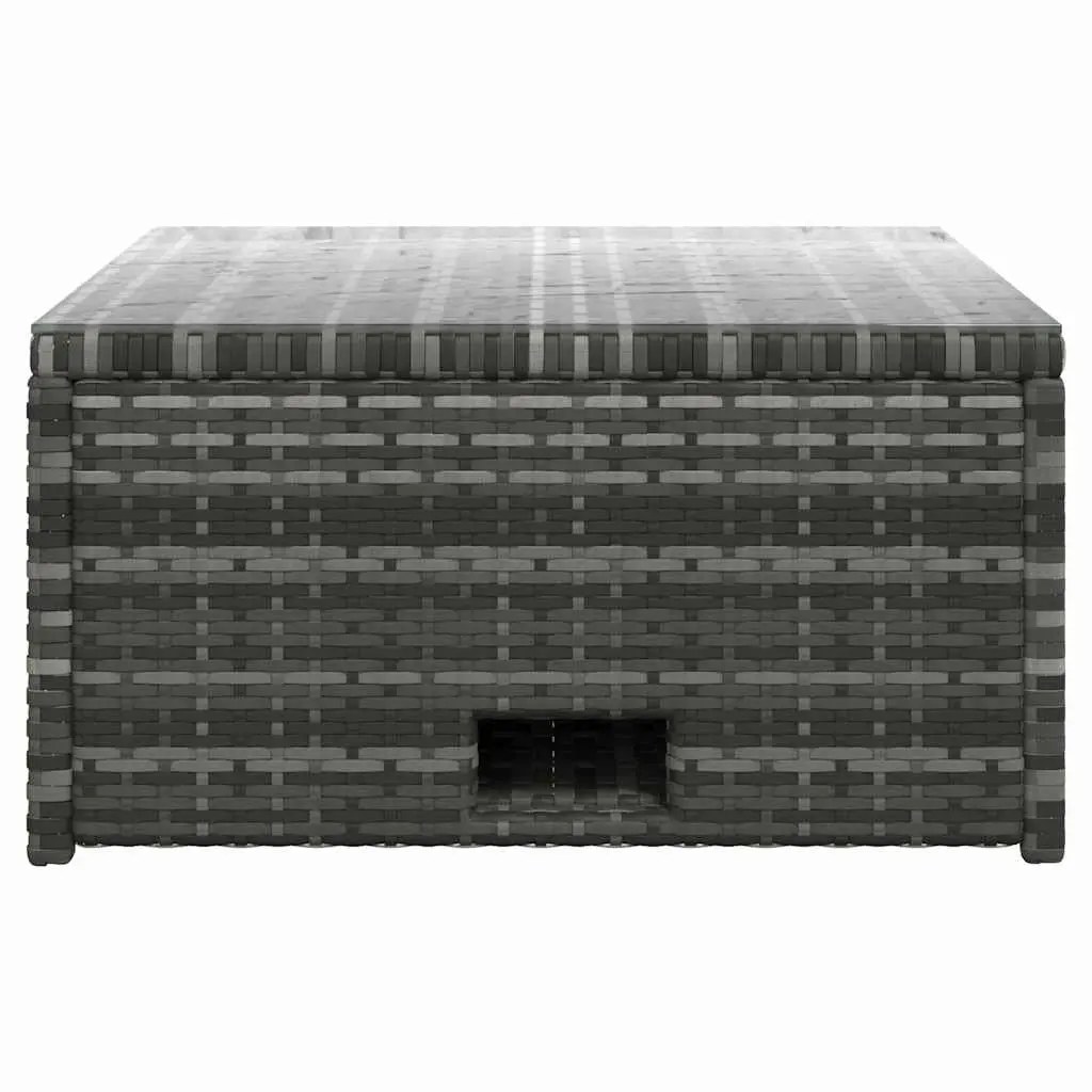 Garden Lounge Set Outdoor Furniture 4 Piece Grey Poly Rattan Sofa Table Cushions