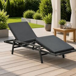 Warm and Reliable Grey Sun Lounger for Relaxation
