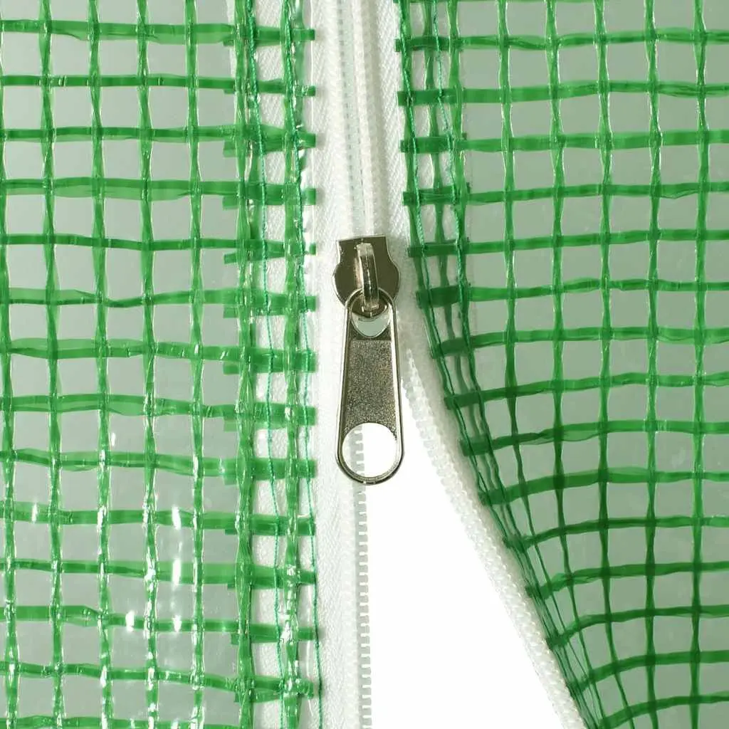 Greenhouse 6.86 m² Galvanised Steel Frame PE Mesh Garden Plant House Green