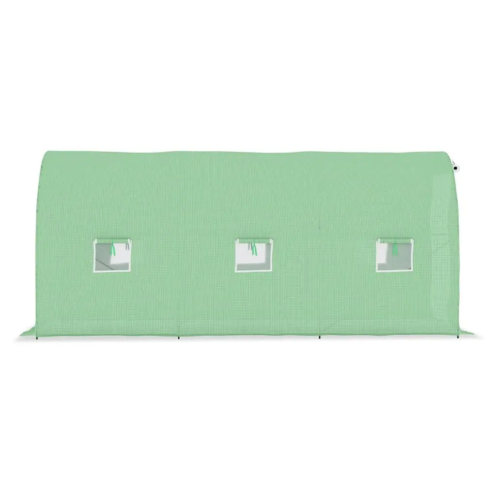 Greenhouse 9 m² Garden Plant House 4.5x2x2 m Green Ventilation Windows Door