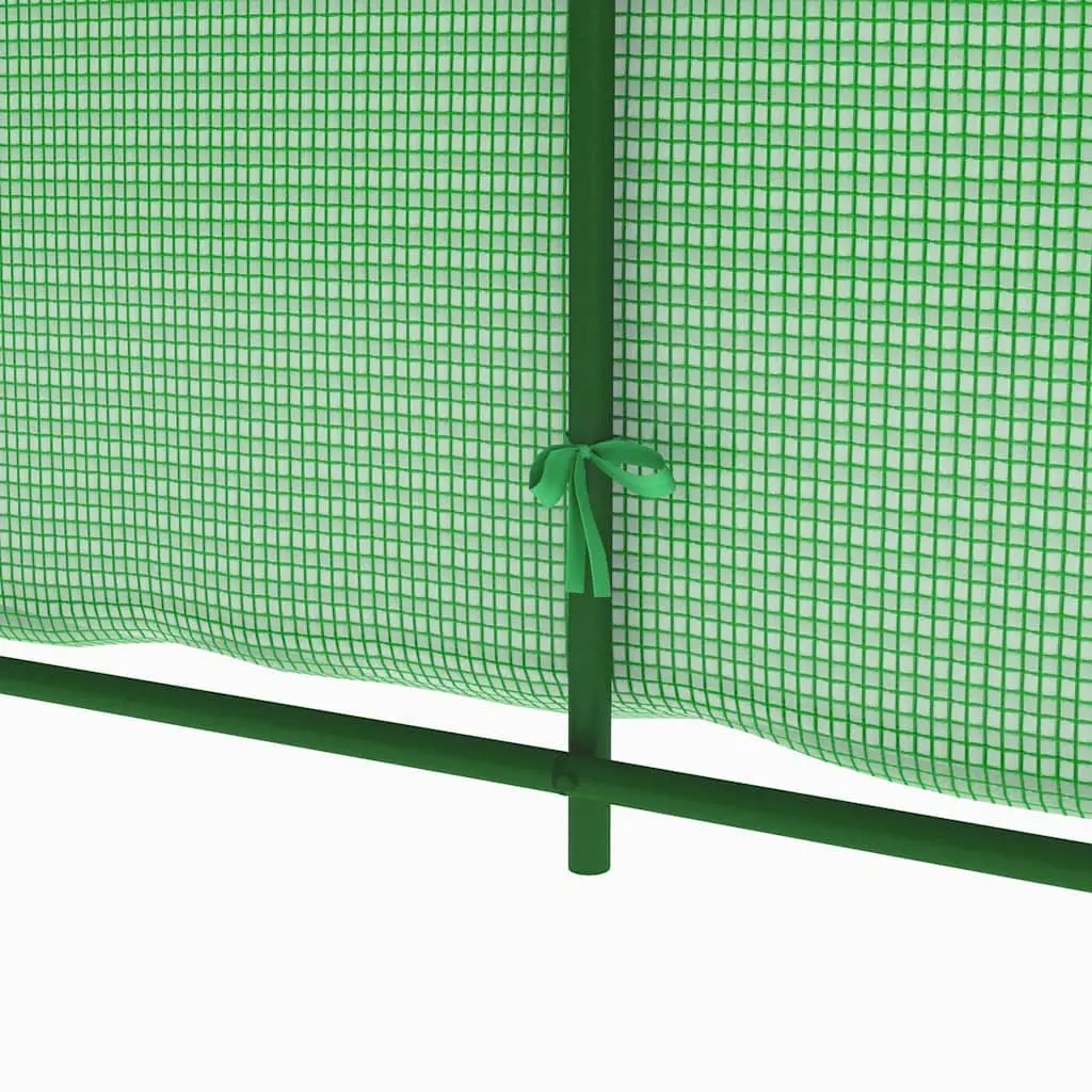 Greenhouse 9 m² Garden Plant House 4.5x2x2 m Green Ventilation Windows Door