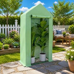 Reliable Greenhouse for Plants 1x0.5x1.9 m, Green