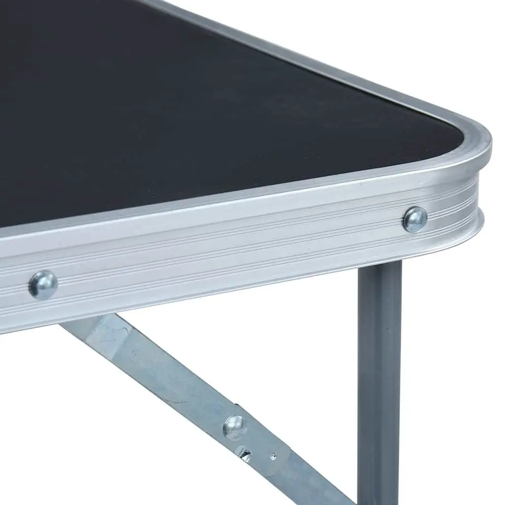 Foldable Camping Table Portable Outdoor 80x60cm Grey