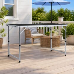 Practical Foldable Camping Table Grey – Easy to Transport
