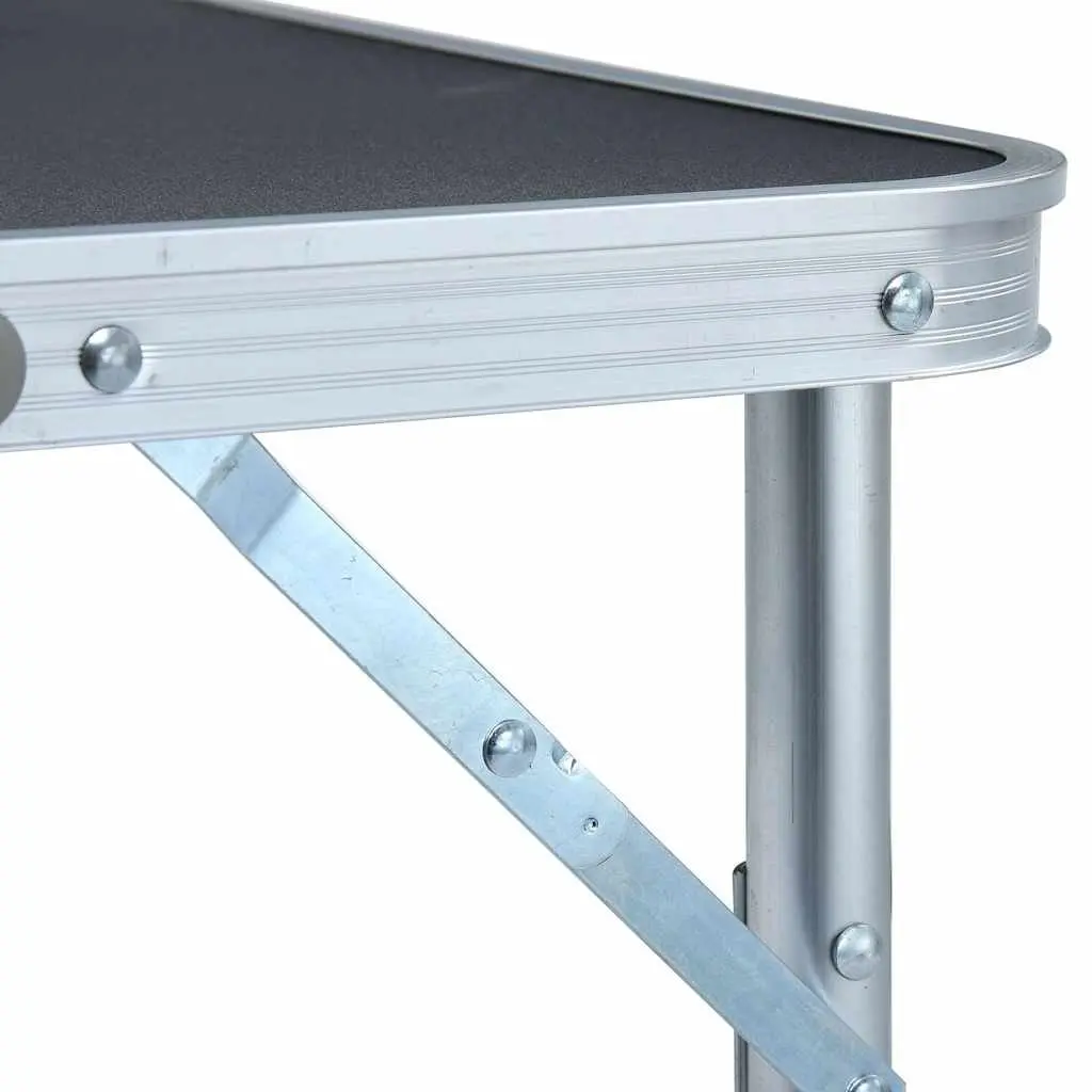 Folding Camping Table Lightweight Portable Outdoor Picnic BBQ Grey 60 x 45 cm