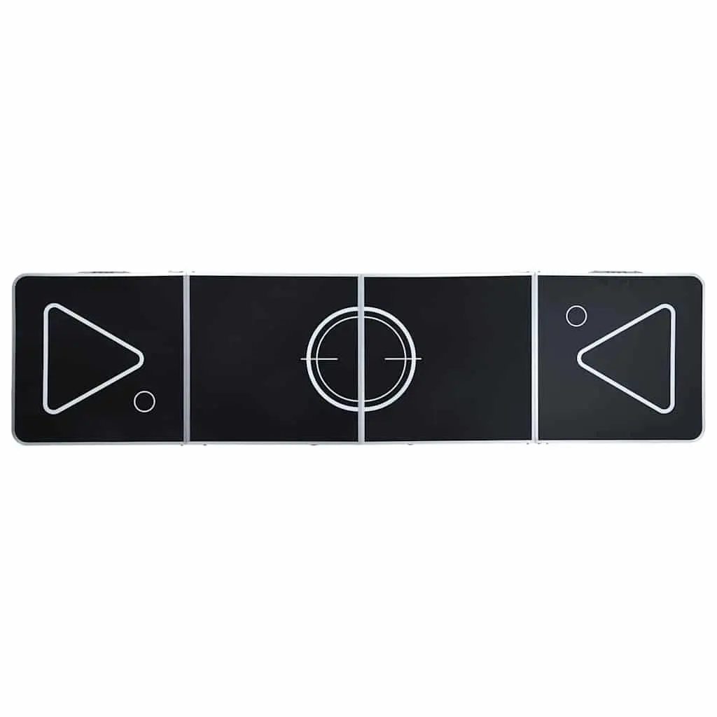 Folding Beer Pong Table Portable Indoor Outdoor 240 cm Black