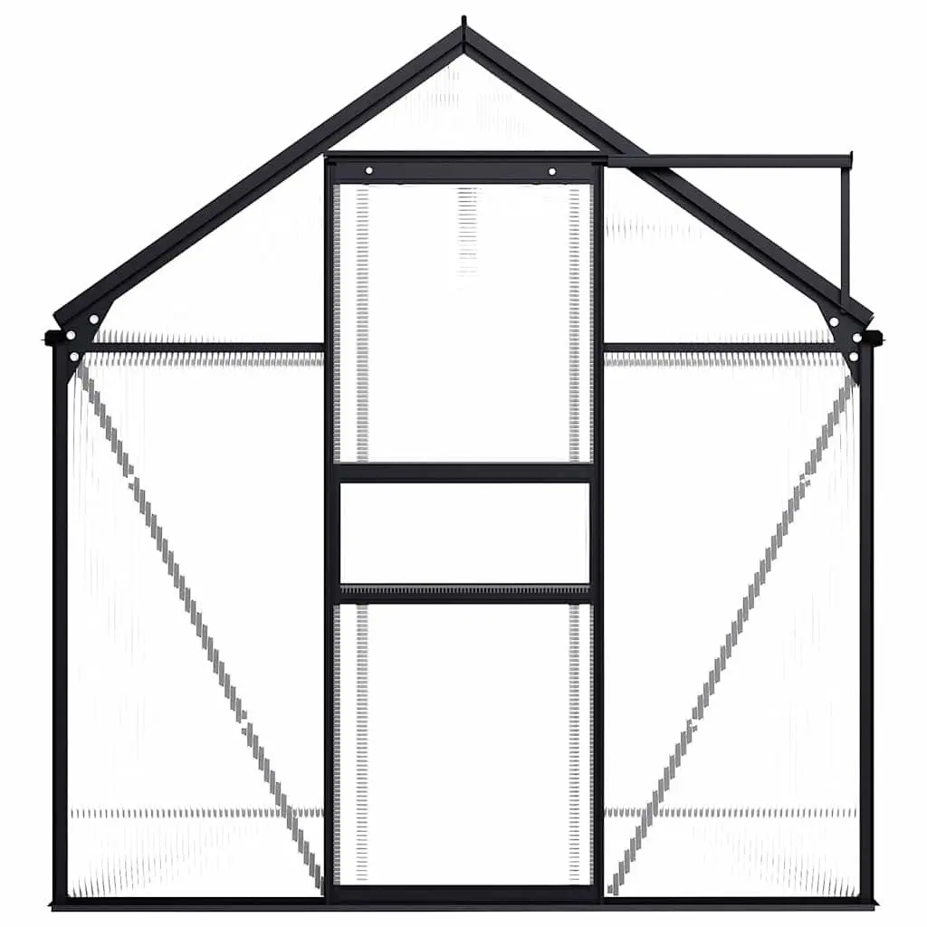 Greenhouse Polycarbonate Anthracite 3.61 m² Garden Aluminium Frame UV Resistant