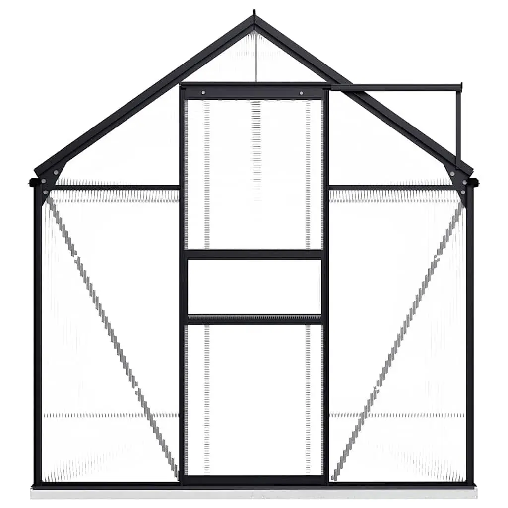 Greenhouse Polycarbonate Panels UV Resistant 5.89m² Anthracite Aluminium Frame