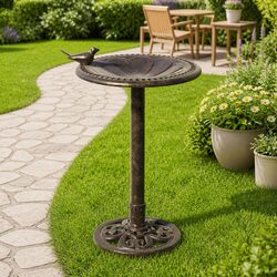 Durable Gold Bird Bath for Year-Round Use