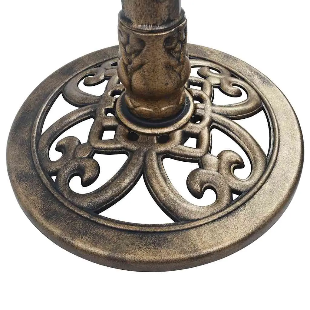 Garden Bird Bath Pedestal Bowl Outdoor Decor Gold