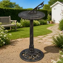 Reliable Outdoor Sundial in Elegant Gold Finish