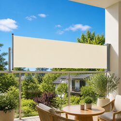 Retractable Side Awning 80x300 cm in Cream: Comfort & Value