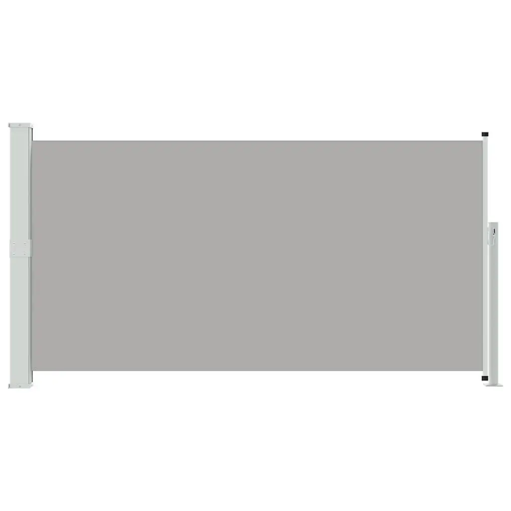 Grey Outdoor Privacy Screen Retractable Side Awning 170x300cm Sunshade