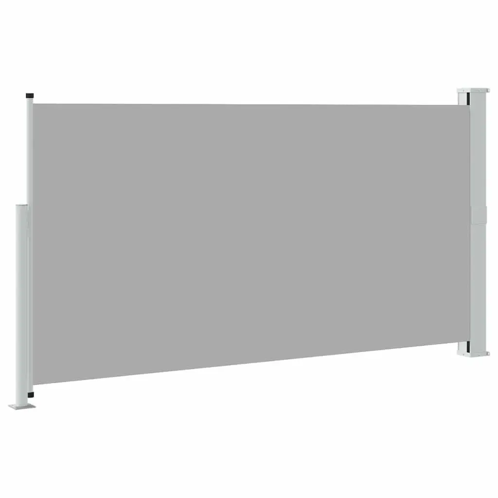 Grey Outdoor Privacy Screen Retractable Side Awning 170x300cm Sunshade
