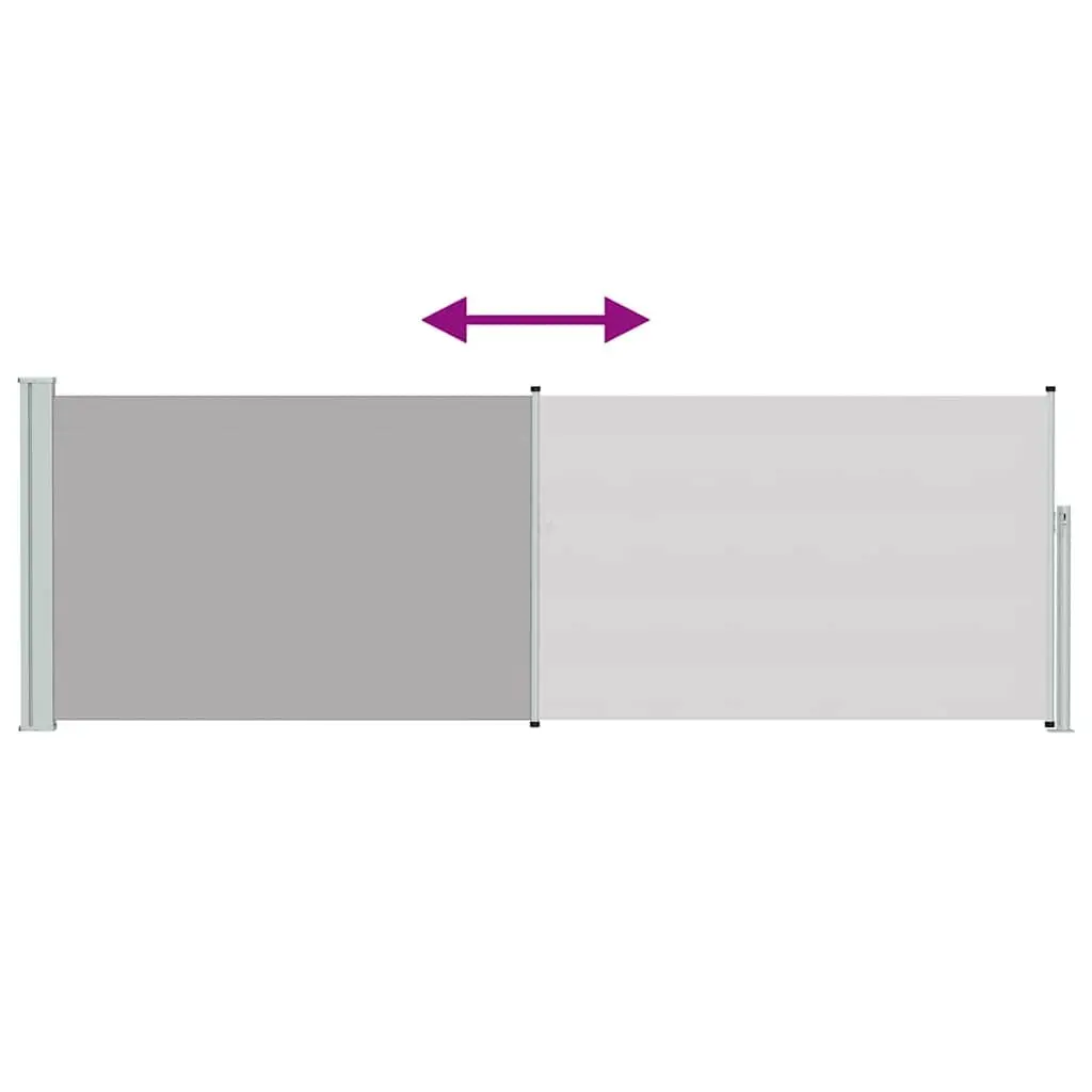 Retractable Side Awning Privacy Screen 100x300 cm Grey Sunshade