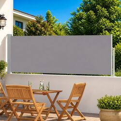 Reliable Grey Retractable Side Awning 100x500 cm