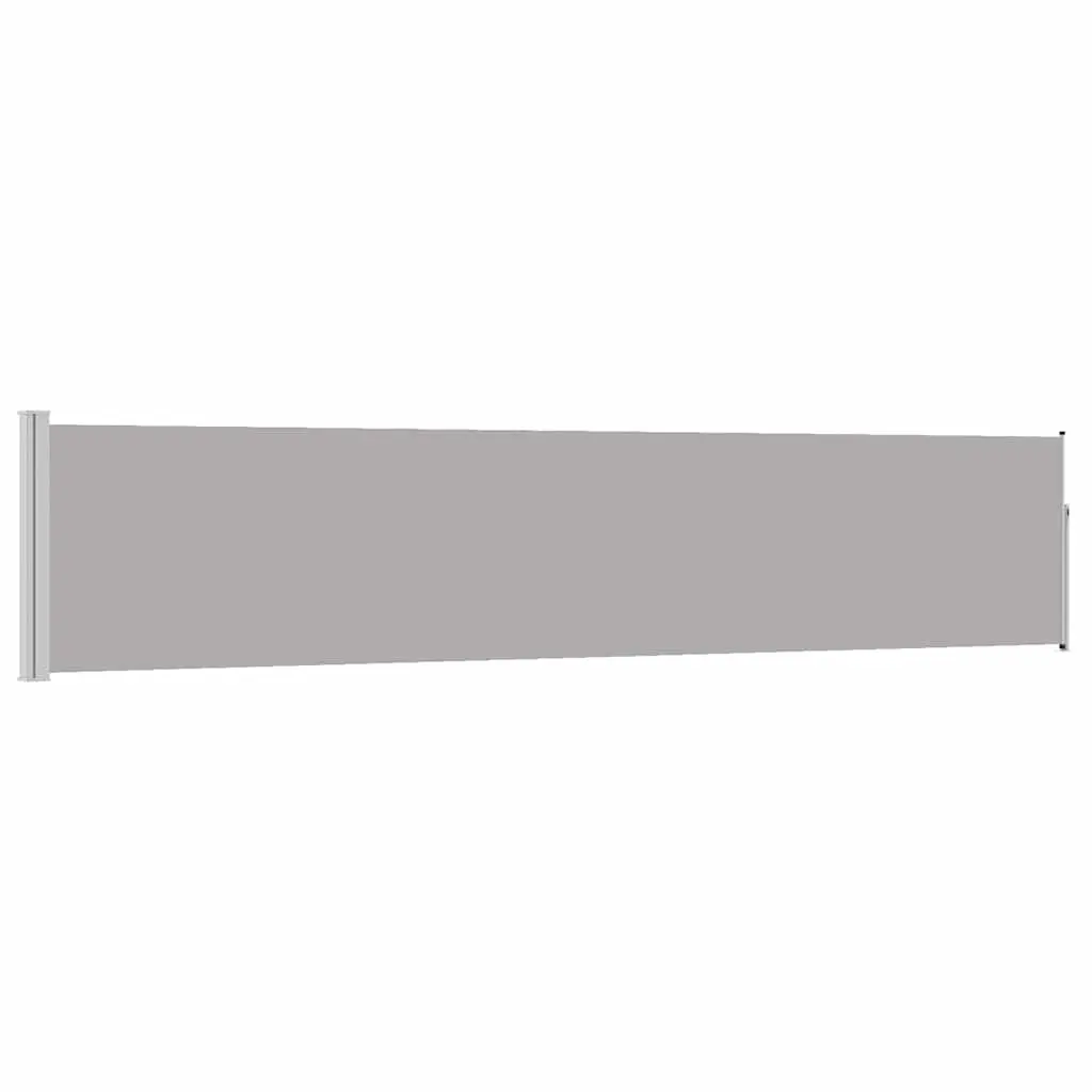 Retractable Side Awning Outdoor Privacy Screen Grey 100x500 cm Garden Shade