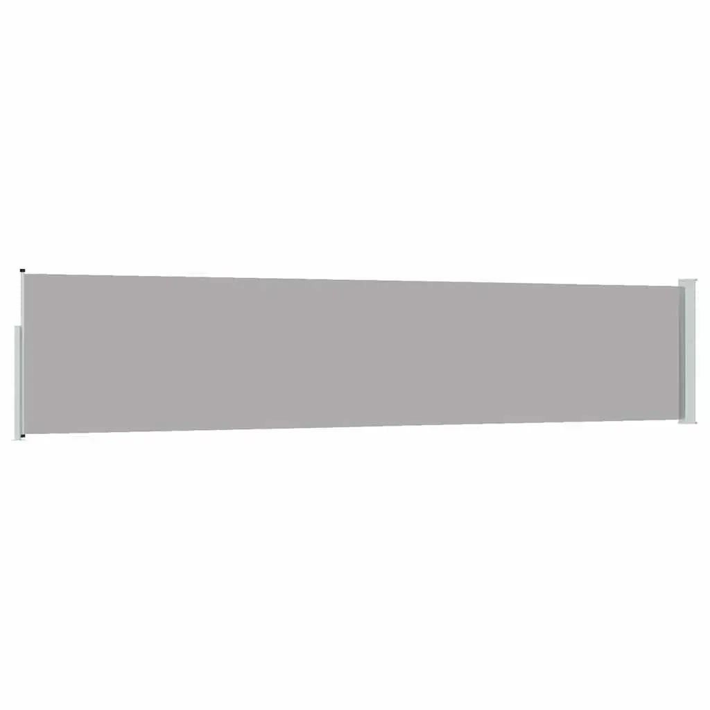 Retractable Side Awning Outdoor Privacy Screen Grey 100x500 cm Garden Shade