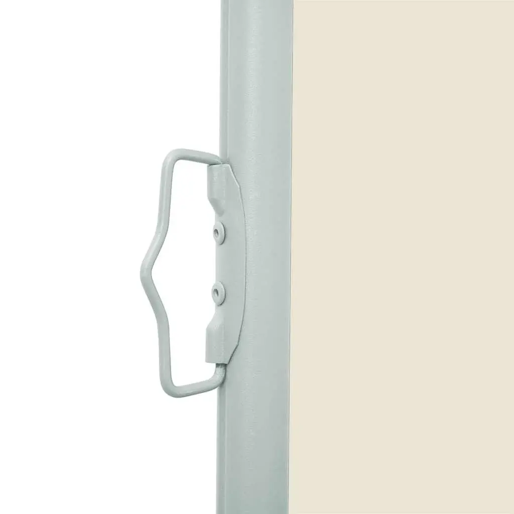 Retractable Side Awning Privacy Screen 117x514cm Cream Patio Sunshade
