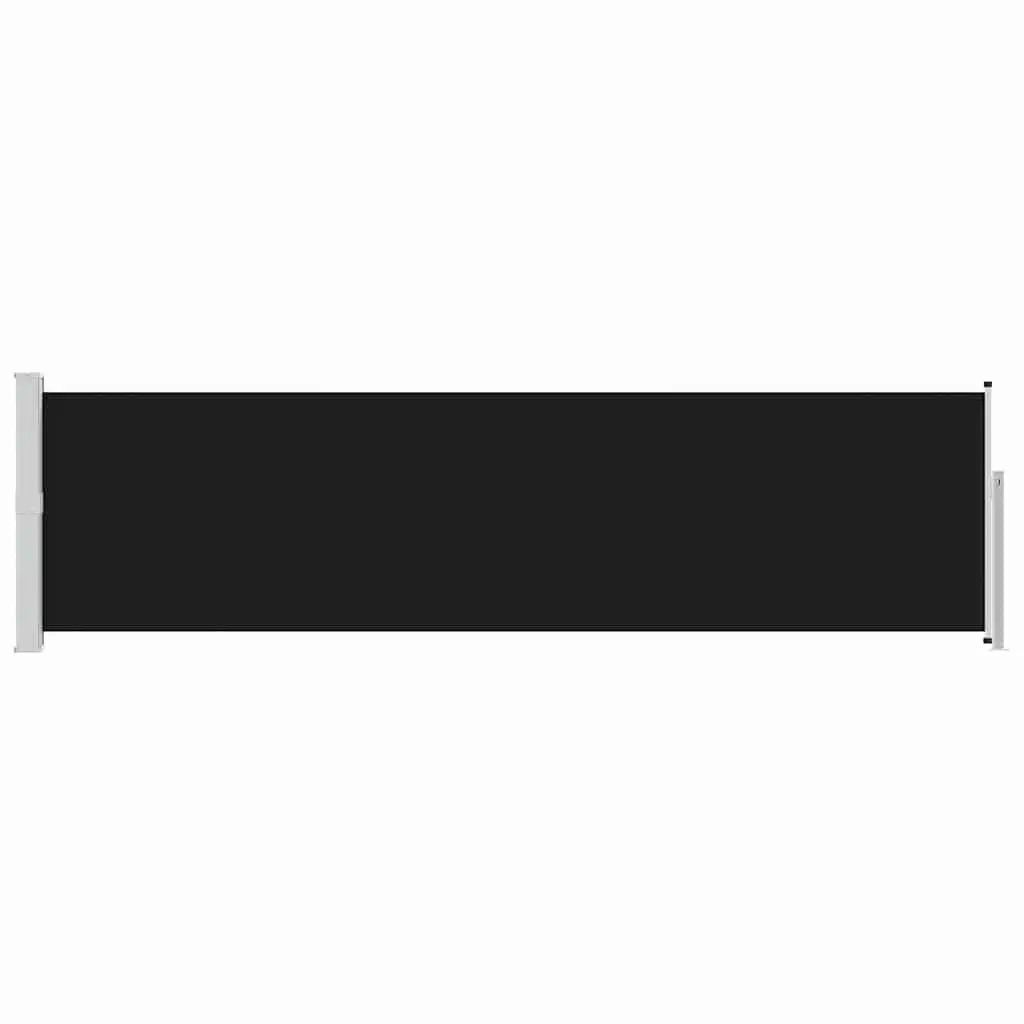 Retractable Side Awning Outdoor Privacy Screen Shade 140x500 cm Black