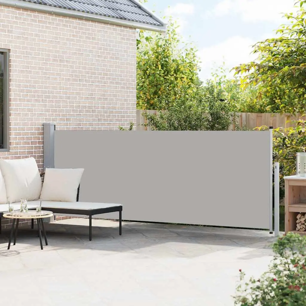 Retractable Side Awning Privacy Shade 140x500cm Grey