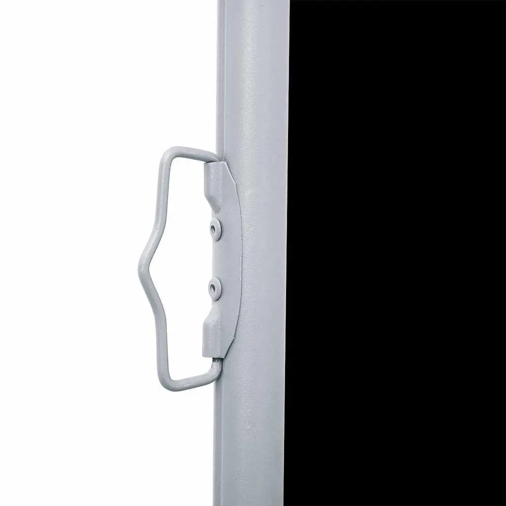 Retractable Side Awning Outdoor Privacy Screen 100x600cm Black