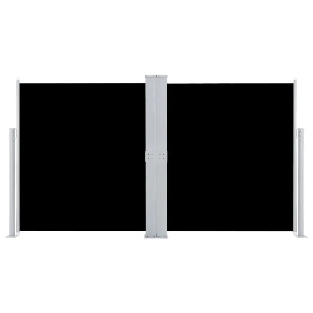 Retractable Side Awning Privacy Screen Shade 140x600cm Black