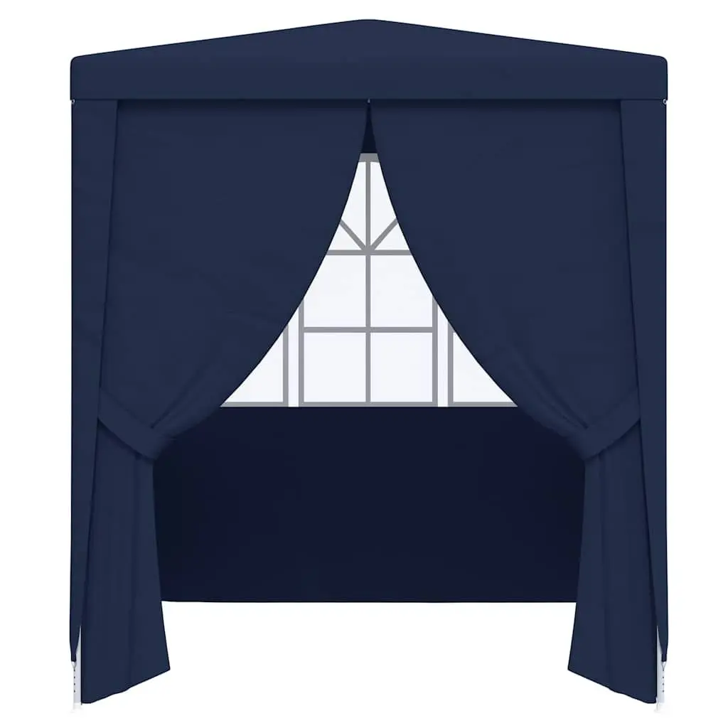 Party Tent Outdoor Gazebo 2x2 m Blue Canopy with Side Walls