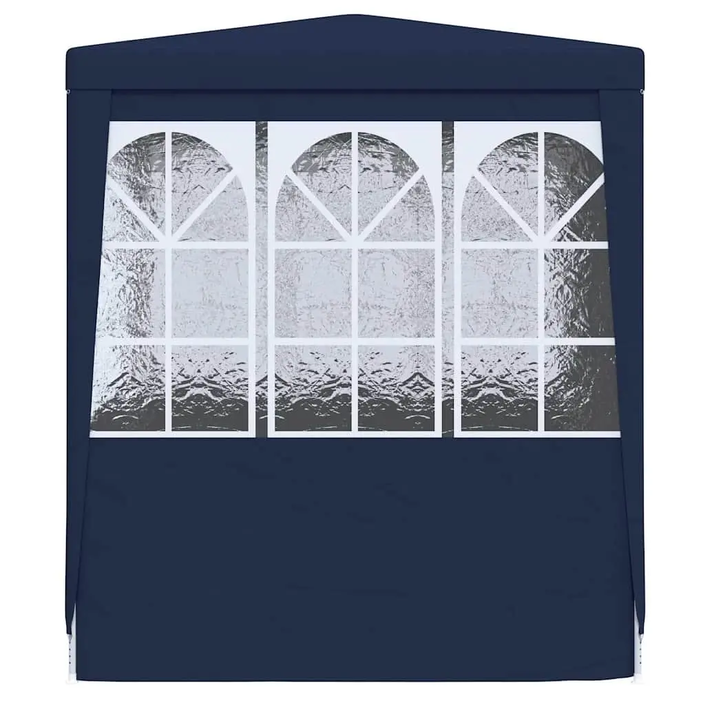 Party Tent Outdoor Gazebo 2.5x2.5m Blue Canopy with Side Walls Panels and Door