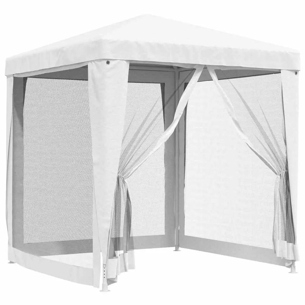 Party Tent Outdoor Gazebo 2x2m White Mesh Sidewalls