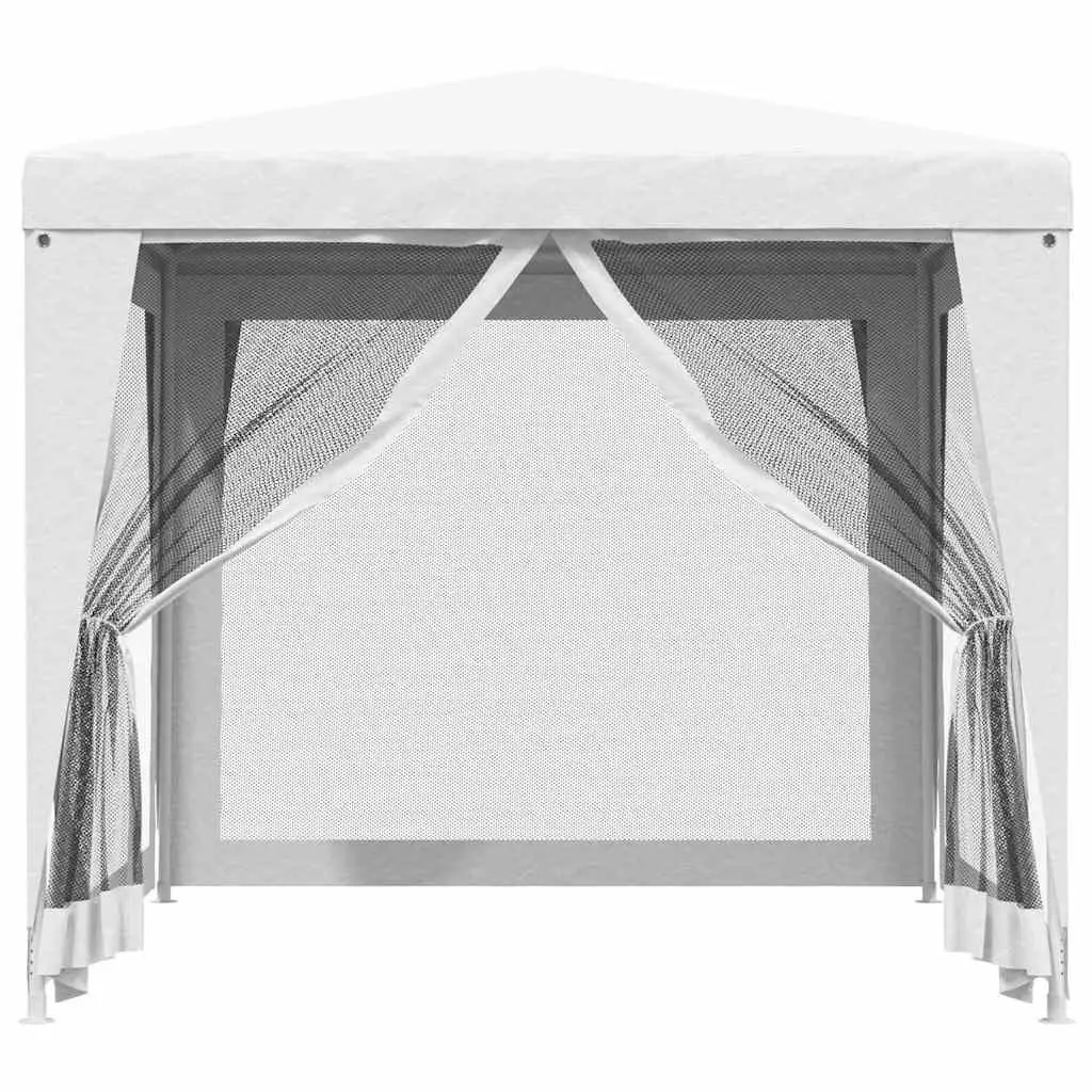 Party Tent Outdoor Gazebo 2.5x2.5m White with Mesh Sidewalls