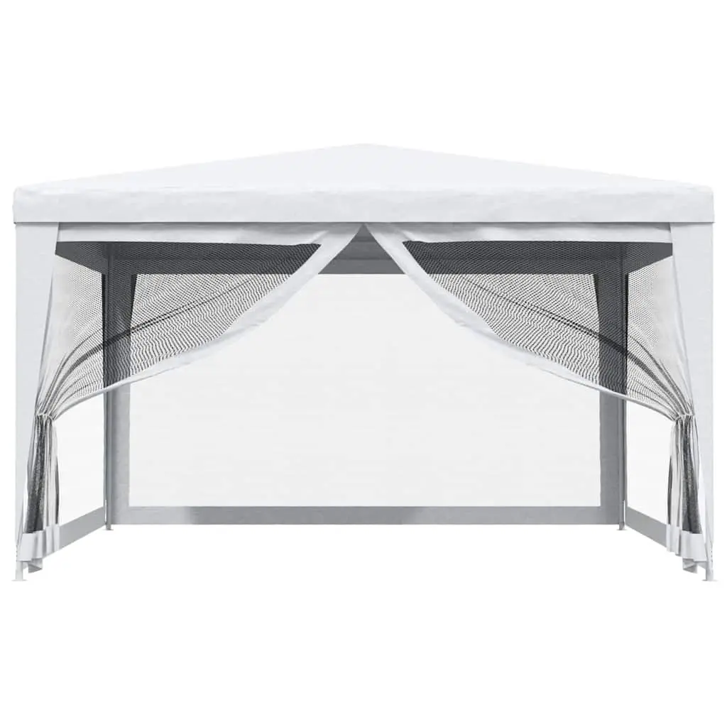 Party Tent Outdoor Gazebo 4x4m White Mesh Sidewalls