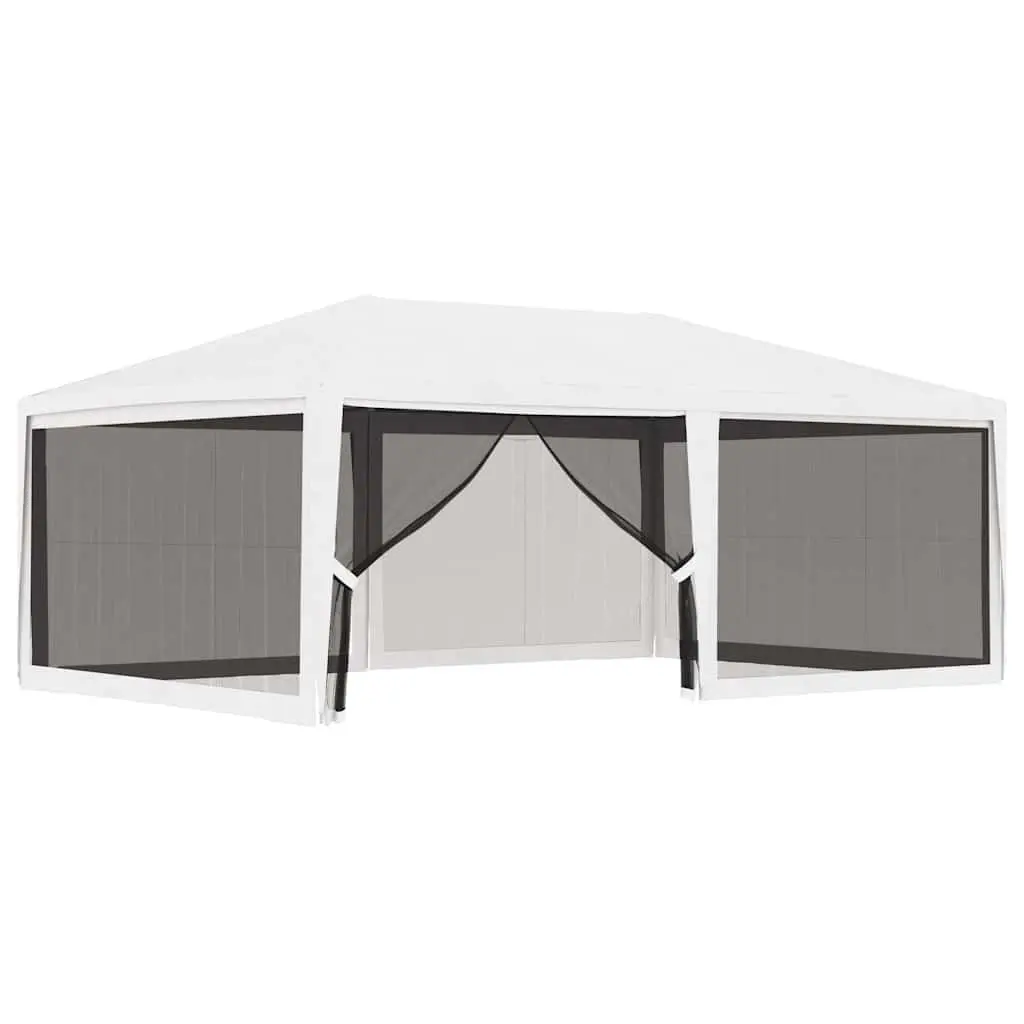 Party Tent Outdoor Gazebo 4x6m White Mesh Sidewalls