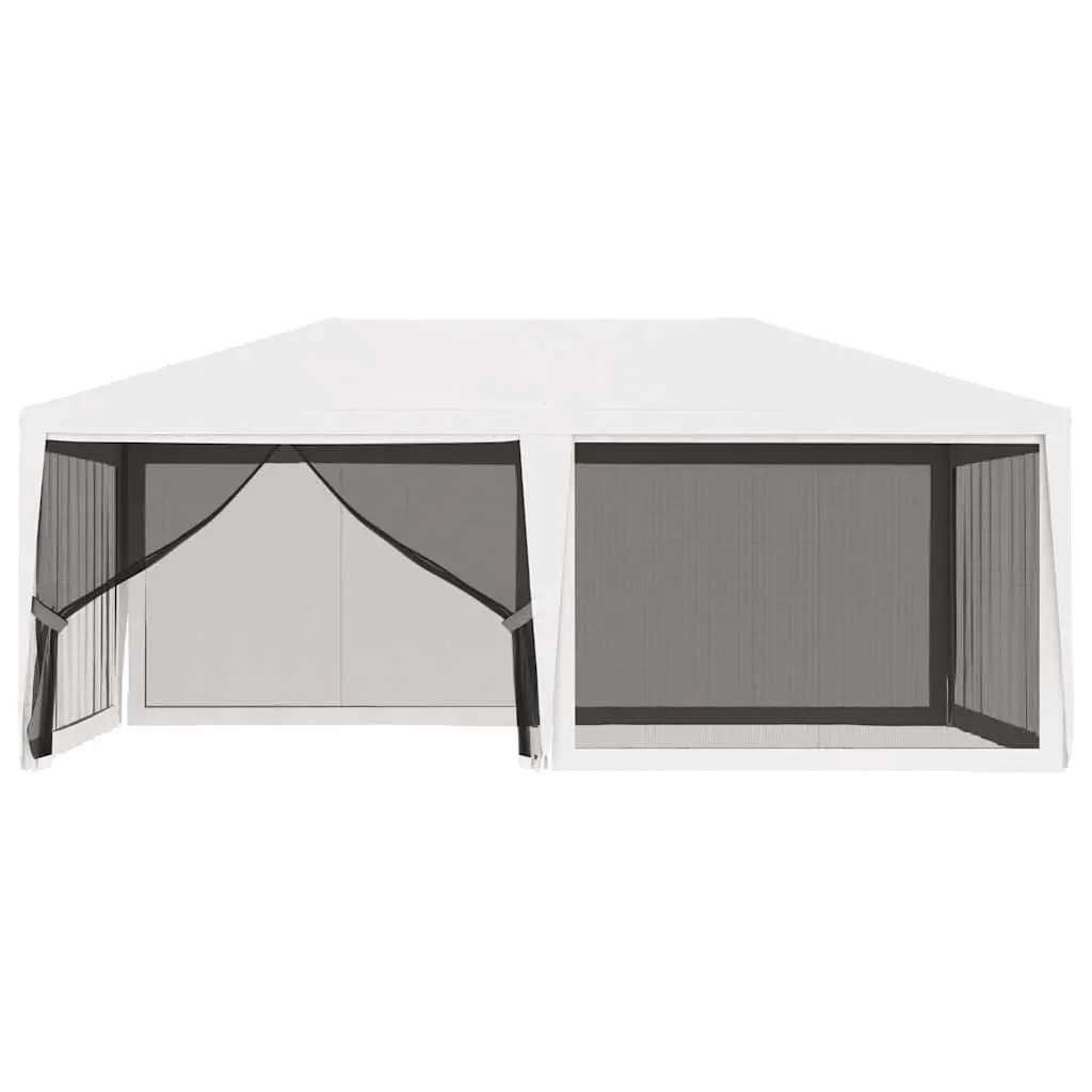 Party Tent Outdoor Gazebo 4x6m White Mesh Sidewalls
