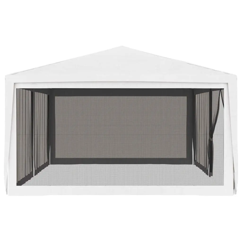 Party Tent Outdoor Gazebo 4x6m White Mesh Sidewalls