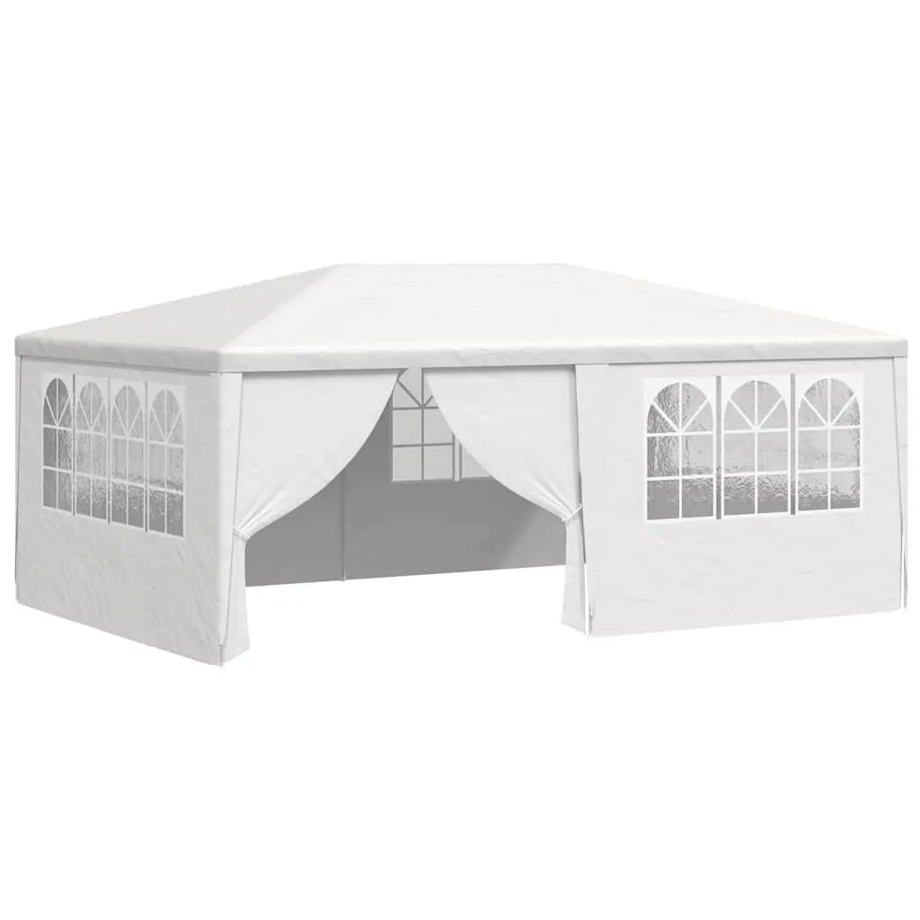 Outdoor Gazebo Tent 4x6m White with Side Walls and Door for Garden Parties