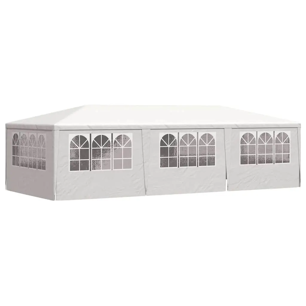 Party Tent Outdoor Canopy 4x9m White with Side Walls Windows Door
