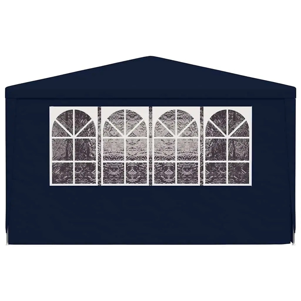 Party Tent Outdoor Canopy 4x9m Blue Gazebo with Side Walls Door Windows