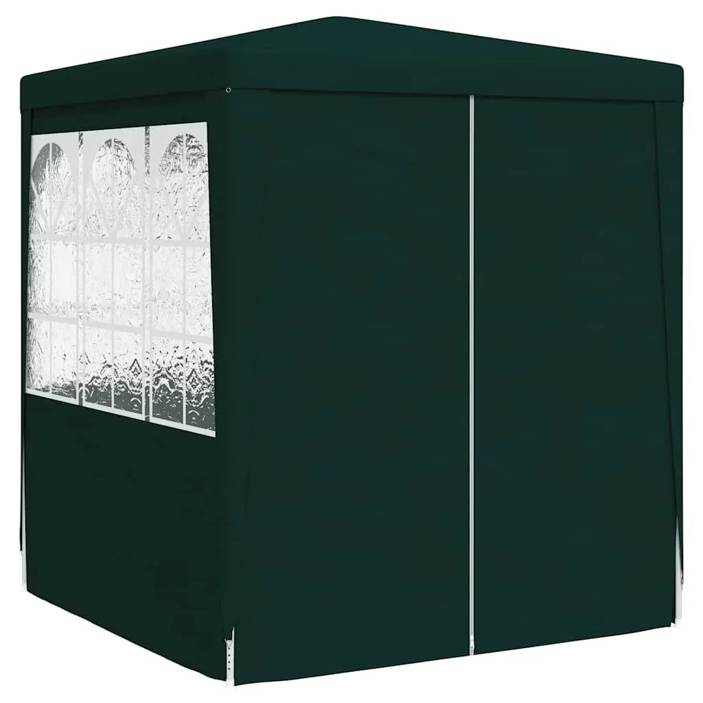 Party Tent Outdoor Canopy 2x2m Green with Side Walls Door Windows