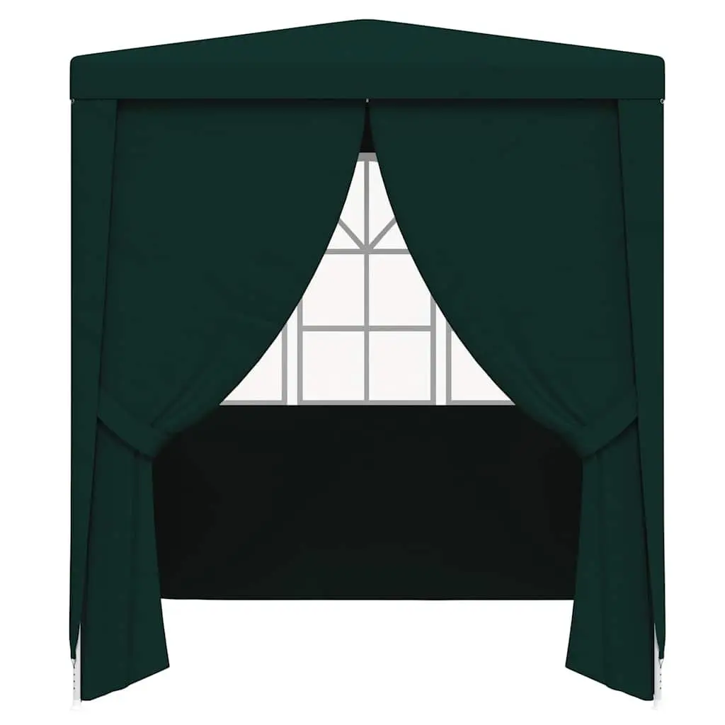 Party Tent Outdoor Canopy 2x2m Green with Side Walls Door Windows