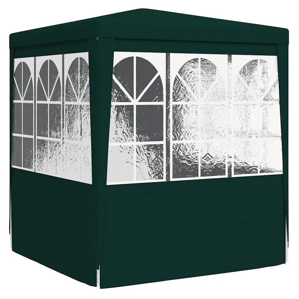 Party Tent Outdoor Canopy 2x2m Green with Side Walls Door Windows