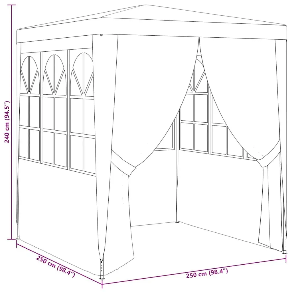 Party Tent Outdoor Garden Canopy 2.5x2.5 m Green