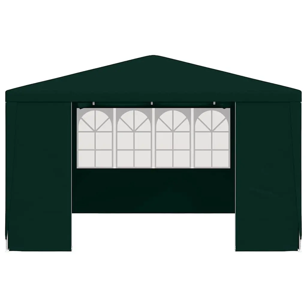 Party Tent Outdoor Canopy 4x4 m Green with Side Walls Windows Door Panels