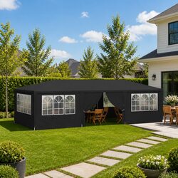 Comfortable Outdoor Party Tent 4x9 m in Anthracite