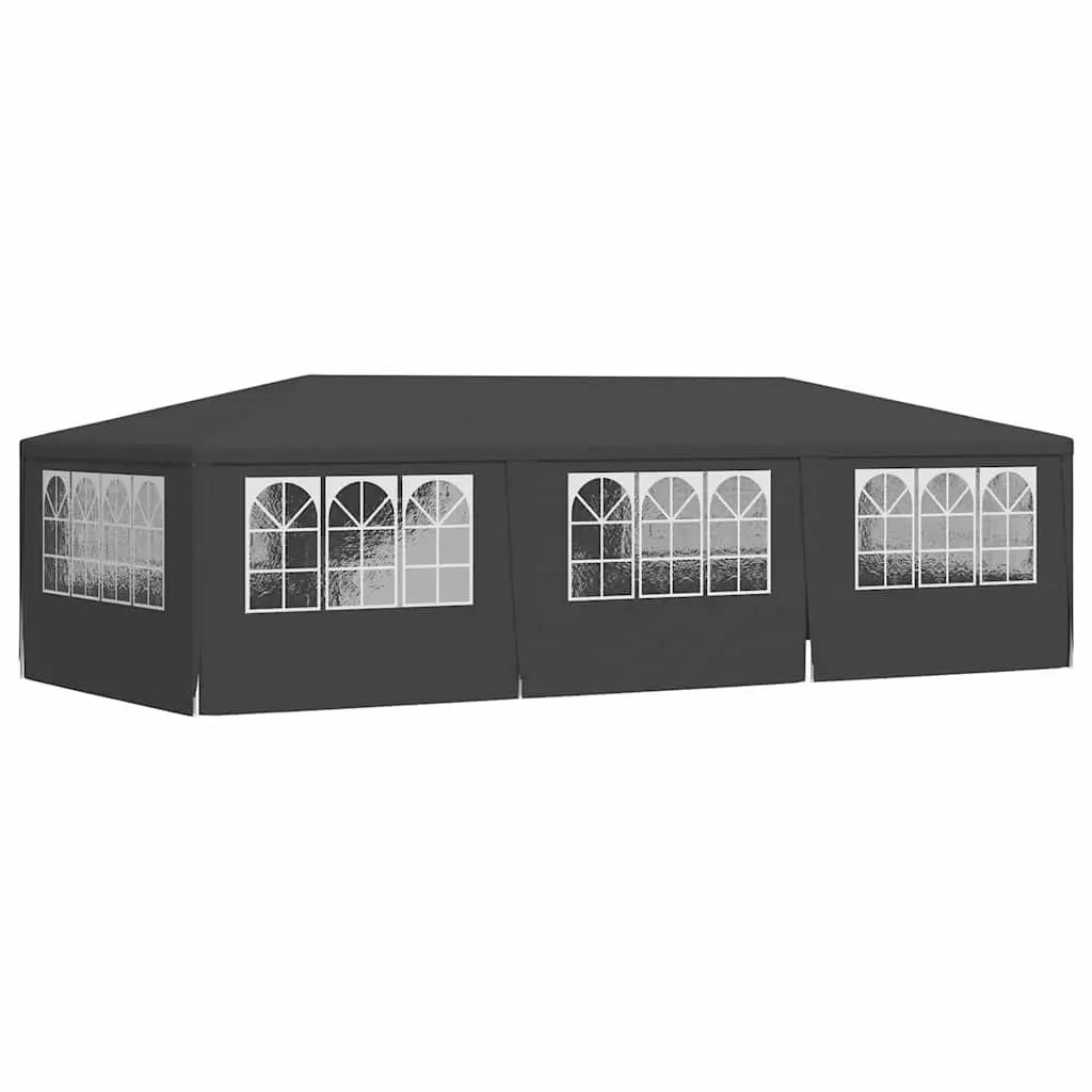 Party Tent Outdoor Canopy 4x9 m Anthracite with Side Walls Panels Door
