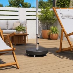 Reliable 30kg Parasol Base in Black Granite
