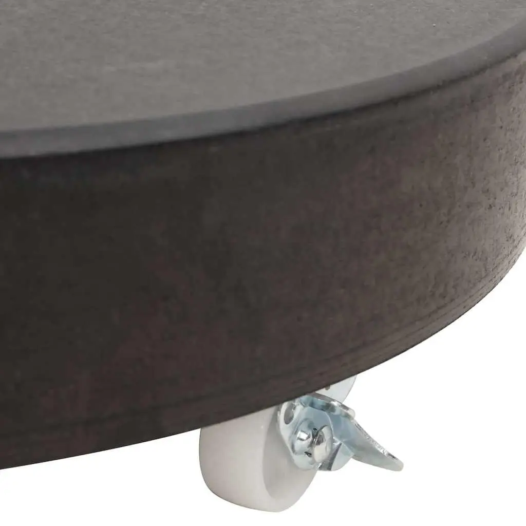 Round Parasol Base Granite 30kg Outdoor Umbrella Stand Heavy Duty Stable Black