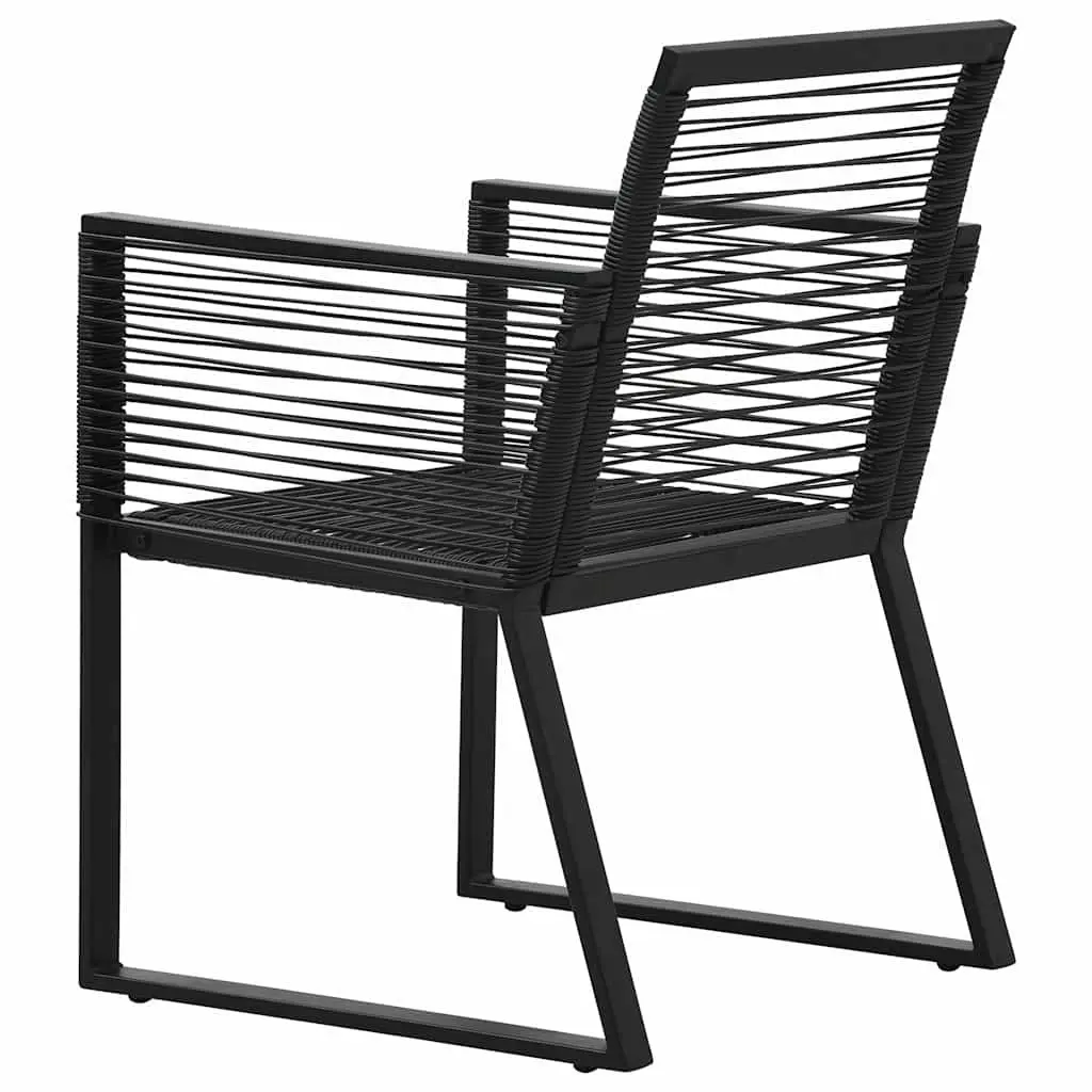 Outdoor Chairs 2 Pieces Black Patio Seating Garden Furniture