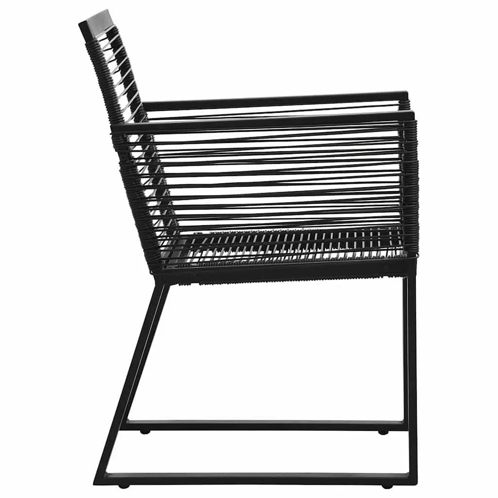 Outdoor Chairs 2 Pieces Black Patio Seating Garden Furniture